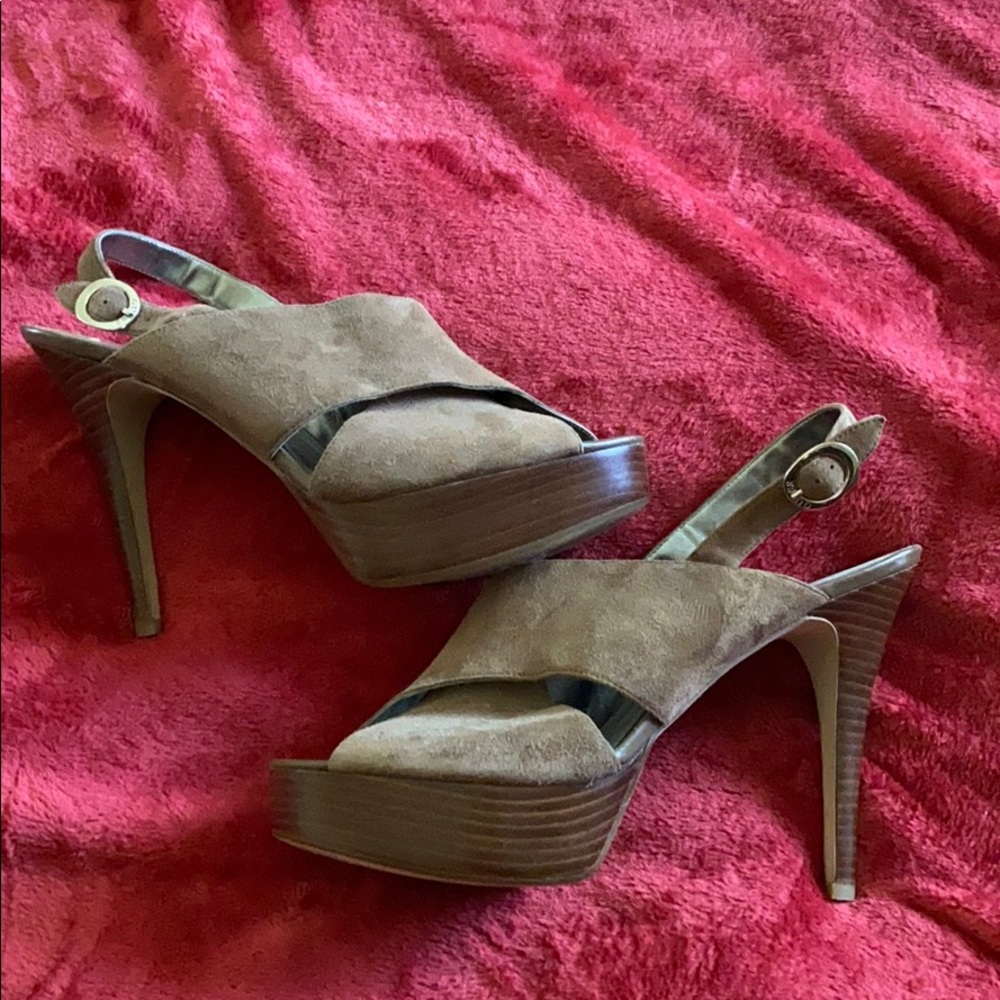 Guess  Brand high heeled leather with back strap